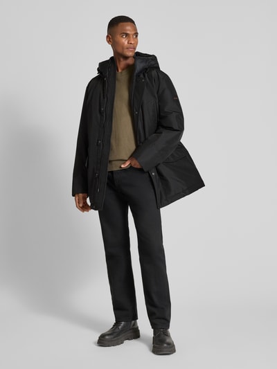 BOSS Orange Relaxed Fit Parka mit Kapuze Modell 'OSIASS1' Black 1