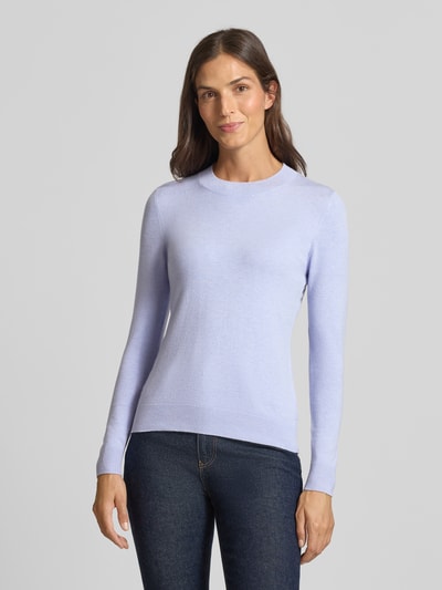 Christian Berg Woman Sweter z dzianiny z mieszanki wiskozy z okrągłym dekoltem Lawendowy 4