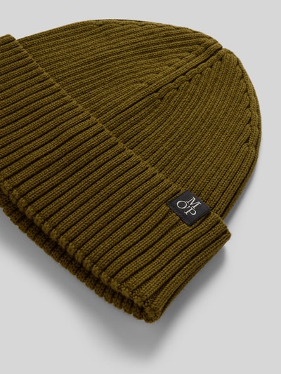 Marc O'Polo Czapka beanie z czystej bawełny z brzegiem Khaki 2