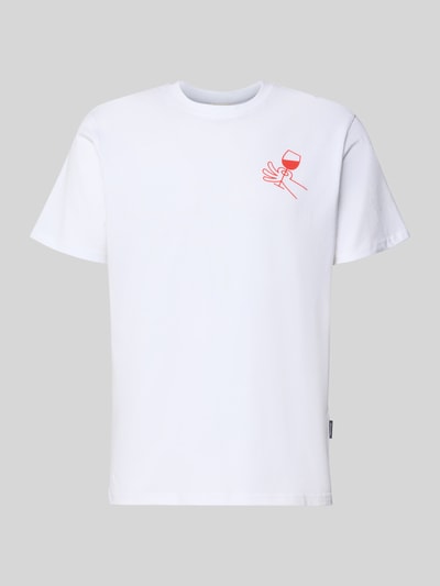 Dedicated T-Shirt mit Motiv-Print Modell 'Make Time For Wine' Weiss 2