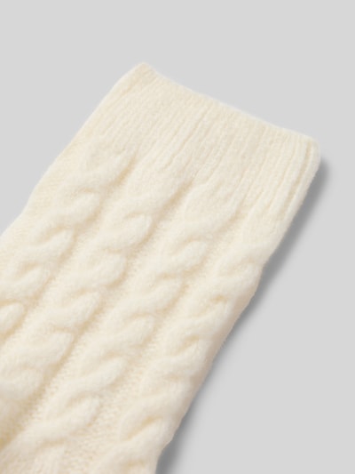 camano Sokken met kabelpatroon Offwhite - 2