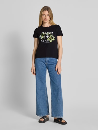 Tom Tailor Denim Regular Fit T-Shirt aus reiner Baumwolle Black 1