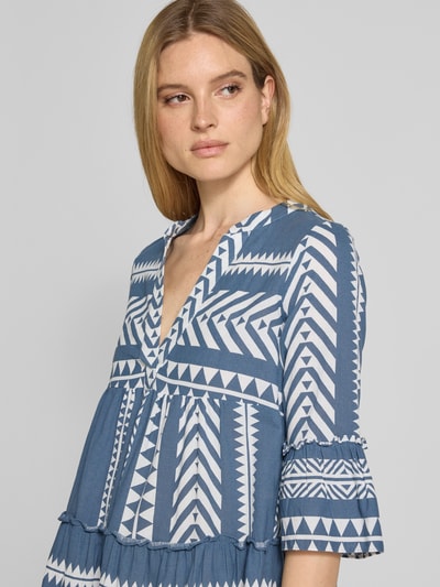 Vero Moda Figurumspielendes Tunikakleid aus reiner Baumwolle Modell 'DICTHE' Blau 3