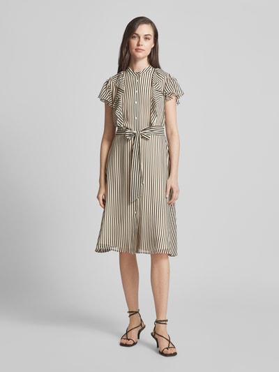 Lauren Ralph Lauren Midi-jurk met knoopsluiting, model 'TAWRENNA' Offwhite - 4