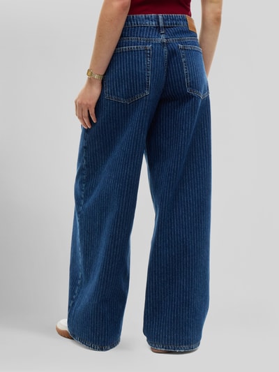 Tommy Jeans Wide Leg Jeans aus reiner Baumwolle mit Nadelstreifen Dunkelblau 5