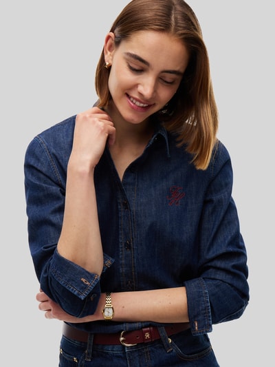 Tommy Hilfiger Jeansbluse aus reiner Baumwolle Modell 'MYF' Jeansblau 3