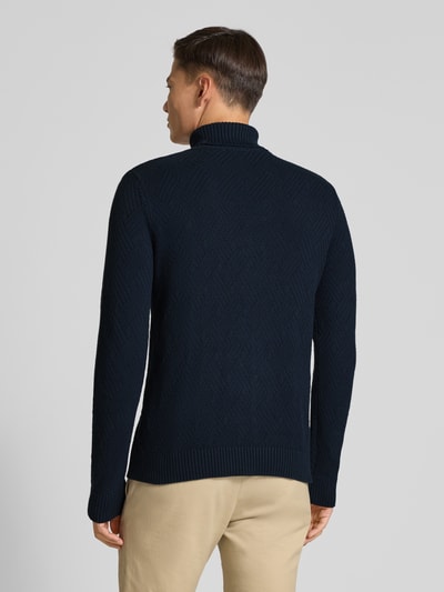 SELECTED HOMME Regular Fit Rollkragenpullover aus reiner Baumwolle Modell 'TREVOR' Blau 5