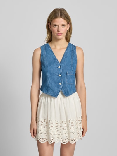 Marc O'Polo Denim Regular Fit Jeansweste mit Leinen-Anteil Jeansblau 4