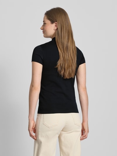 Marc Cain T-shirt van een mix van katoen en elastaan met col Zwart - 5