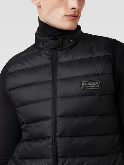 Barbour Kamizelka pikowana z naszywką z logo Czarny 3