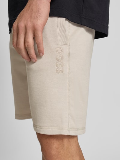 BOSS Sweatshorts mit Tunnelzug aus reiner Baumwolle Beige 3
