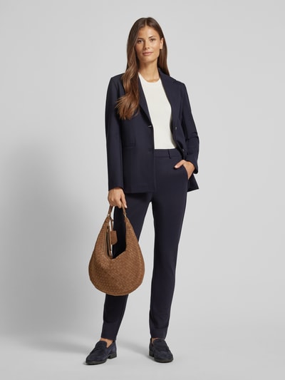 MaxMara Leisure Spodnie materiałowe o kroju slim fit z wpuszczanymi kieszeniami model ‘ADEPTO’ Granatowy 1