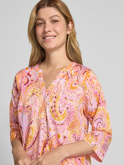 Smith and Soul Sukienka o długości do kolan z dekoltem w serek Morelowy 3