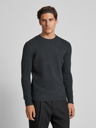 Cinque Gebreide pullover met ronde hals, model 'ZAC' Antraciet - 4