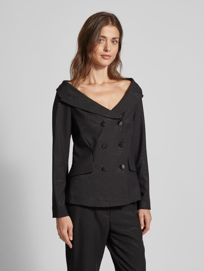 Marc Cain Blazer met diepe V-hals Zwart - 4