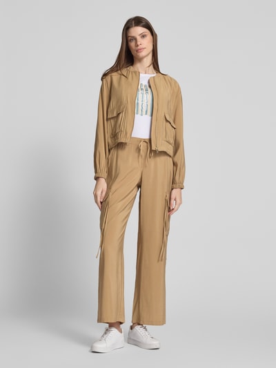 Zero Hose mit Plisseefalten und elastischem Bund Beige 1