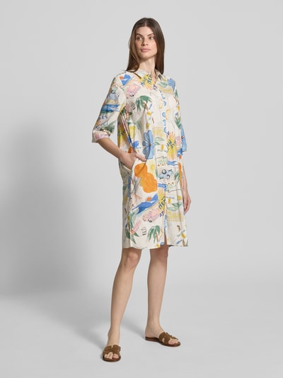 Smith and Soul Sukienka koszulowa o długości do kolan ze wzorem na całej powierzchni Biały 1