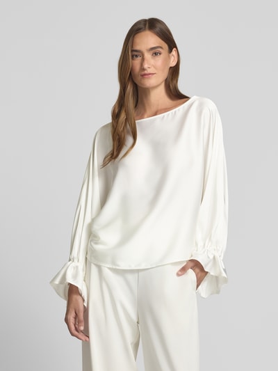 VM by Vera Mont Relaxed Fit Bluse mit U-Boot-Ausschnitt Weiss 4