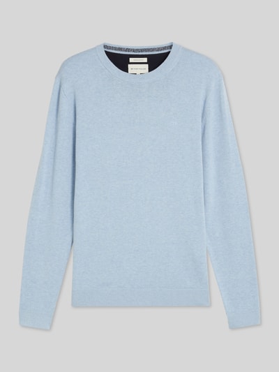 Tom Tailor Regular Fit Pullover aus reiner Baumwolle Hellblau 2