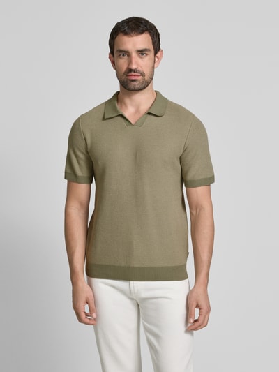 Jack & Jones Premium Regular Fit Poloshirt mit V-Ausschnitt Modell 'CEASTON' Sand 4