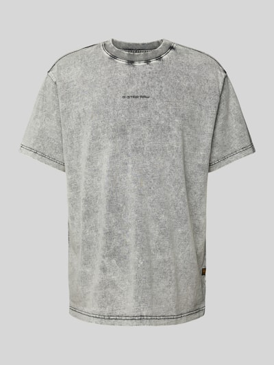 G-Star Raw T-Shirt mit Label-Print Anthrazit 2