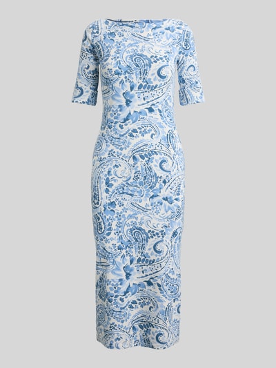 Lauren Ralph Lauren Sukienka midi casualowa ze wzorem na całej powierzchni Niebieski melanż 2