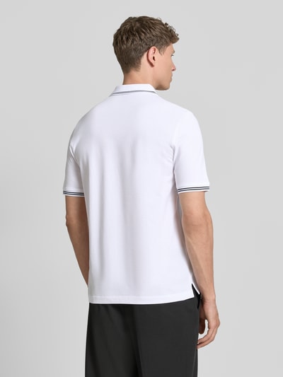 bugatti Regular Fit Poloshirt mit Logo-Stitching Weiss 5