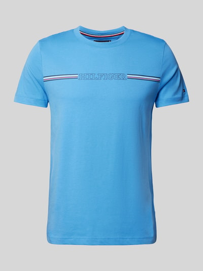 Tommy Hilfiger T-Shirt mit Label-Print Aqua 2