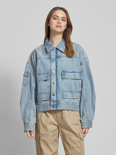 G-Star Raw Kurtka jeansowa z wykładanym kołnierzem model ‘Drifter Utility’ Jeansowy niebieski 4