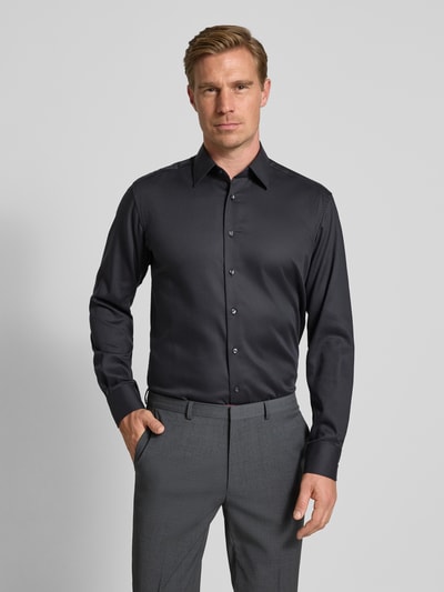 ETERNA Modern Fit Businesshemd mit Knopfleiste Anthrazit 4