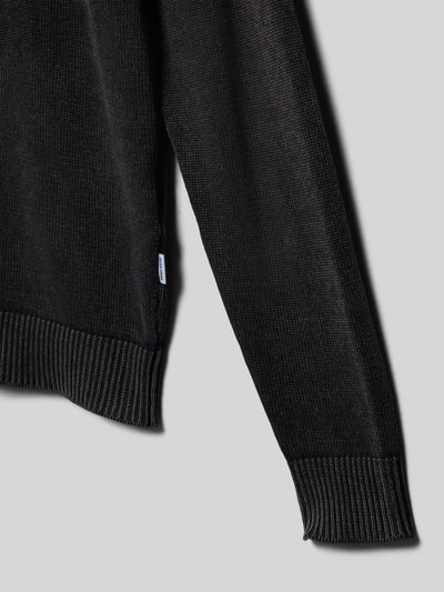 Jack & Jones Regular fit pullover in gebreide look, model 'Charge' Zwart - 2