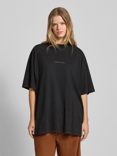 Karo Kauer Oversized T-Shirt mit Label-Print Black 4