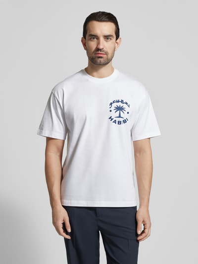 Strellson Koszulka T-shirt z czystej bawełny, krój regular fit, model 'KARAN' Biały 4