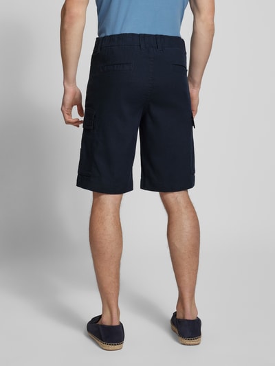 BOSS Orange RElaxed fit korte cargobroek met riemlussen, model 'Sisla' Marineblauw - 5