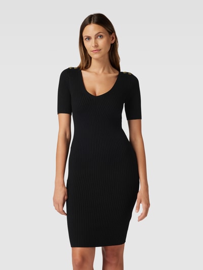 Marciano Guess Knielanges Kleid mit Feinripp Modell 'ALICE' Black 4