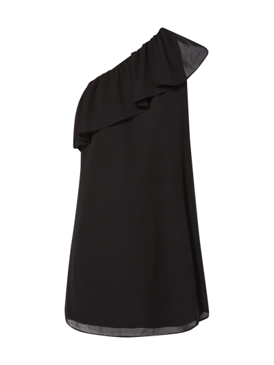 Only One-Shoulder-Kleid mit Volantbesatz Black 2