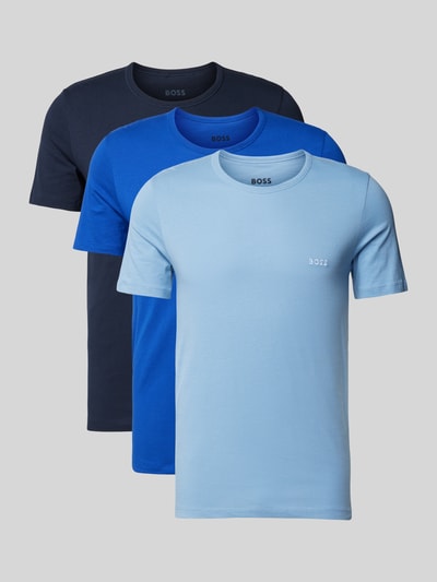 BOSS T-Shirt mit Label-Stitching im 3er-Pack Blau 1