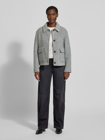 Fuchs Schmitt Wolljacke mit Umlegekragen Silber 1