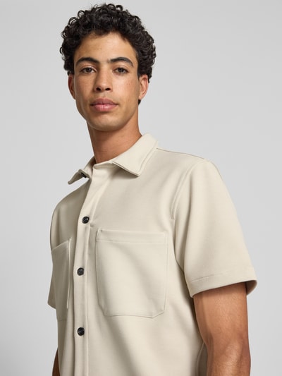 Only & Sons Regular fit overhemdjack met licht structuurmotief, model 'NEWKODYL' Offwhite - 3
