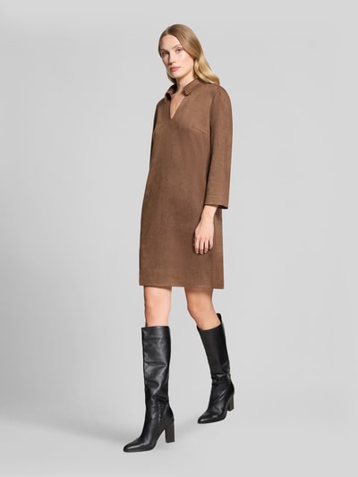Betty Barclay Figurumspielendes Freizeitkleid mit V-Ausschnitt  Cognac 1