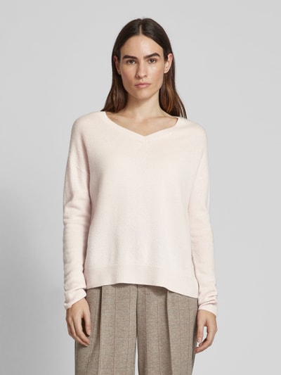 Christian Berg Woman Kaschmirpullover mit V-Ausschnitt Ecru 4