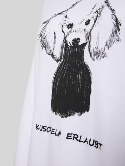 LOUIS & LOUISA Nachthemd met statementprint, model 'Wohlfühlmomente' Wit - 2
