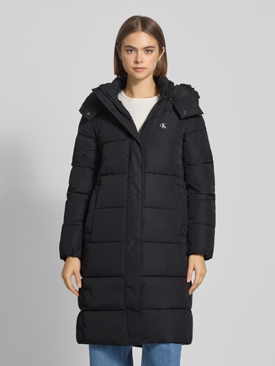 Calvin Klein Jeans Steppmantel mit Logo und Kapuze Black 4