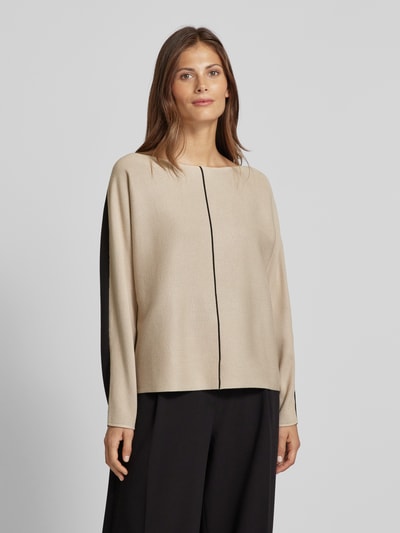 s.Oliver BLACK LABEL Loose Fit Strickpullover mit Fledermausärmel Sand 4