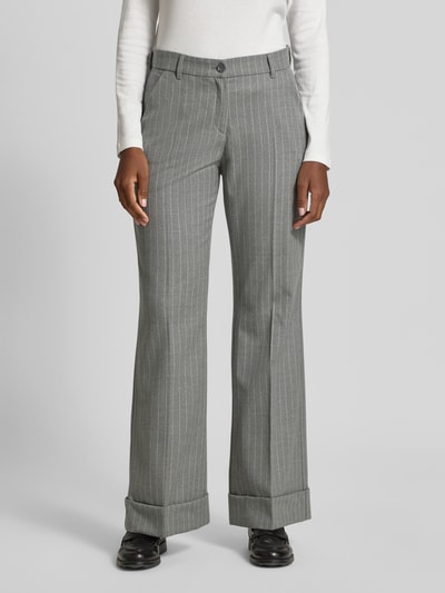 Brax Spodnie materiałowe z mieszanki żywej wełny i elastanu model ‘MAINE’ Średnioszary 4