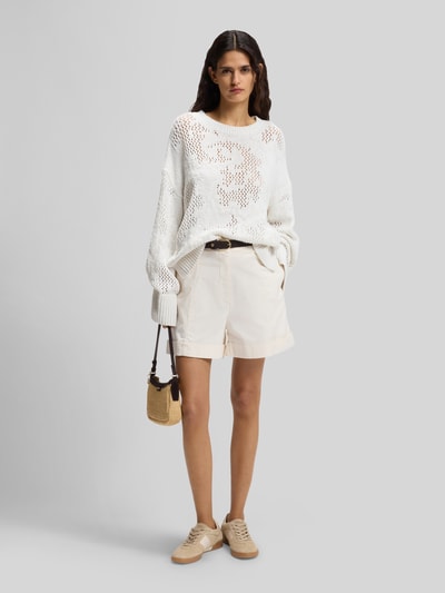 BOSS Orange relaxed fit short van katoenmix model 'TANESSA-D' Offwhite - 1