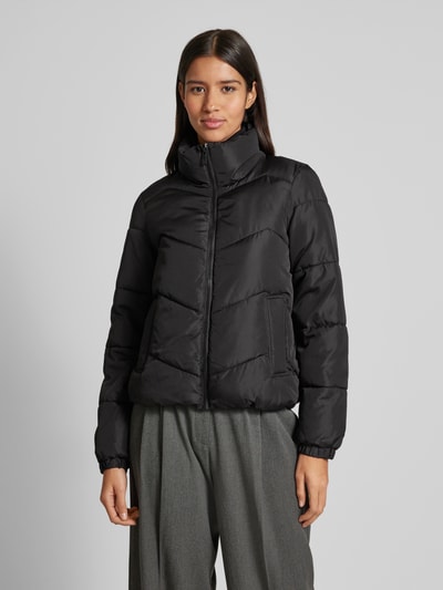 Vero Moda Boxy Fit Steppjacke mit Stehkragen Modell 'LIGARIO' Black 4