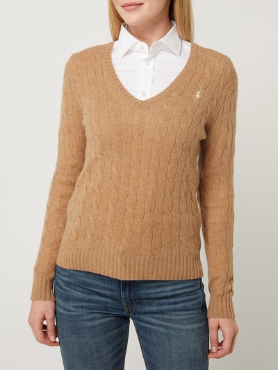 Polo Ralph Lauren Pullover aus Woll-Kaschmir-Mix Modell 'Kimberly' Camel 4