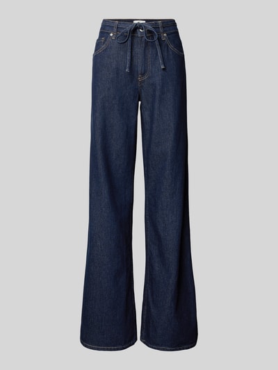 Mango Jeans mit Bindegürtel Modell 'OLIVIA' Marine 2