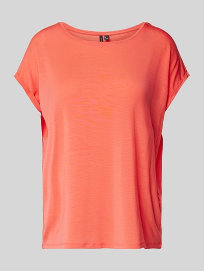 Vero Moda Relaxed Fit T-Shirt mit fixiertem Umschlag Modell 'MAVA' Hellrot 2